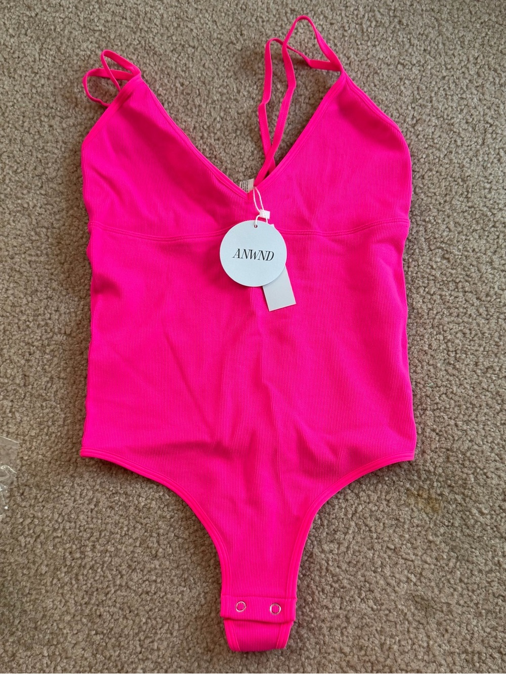Anwnd hot pink thong bodysuit S/M